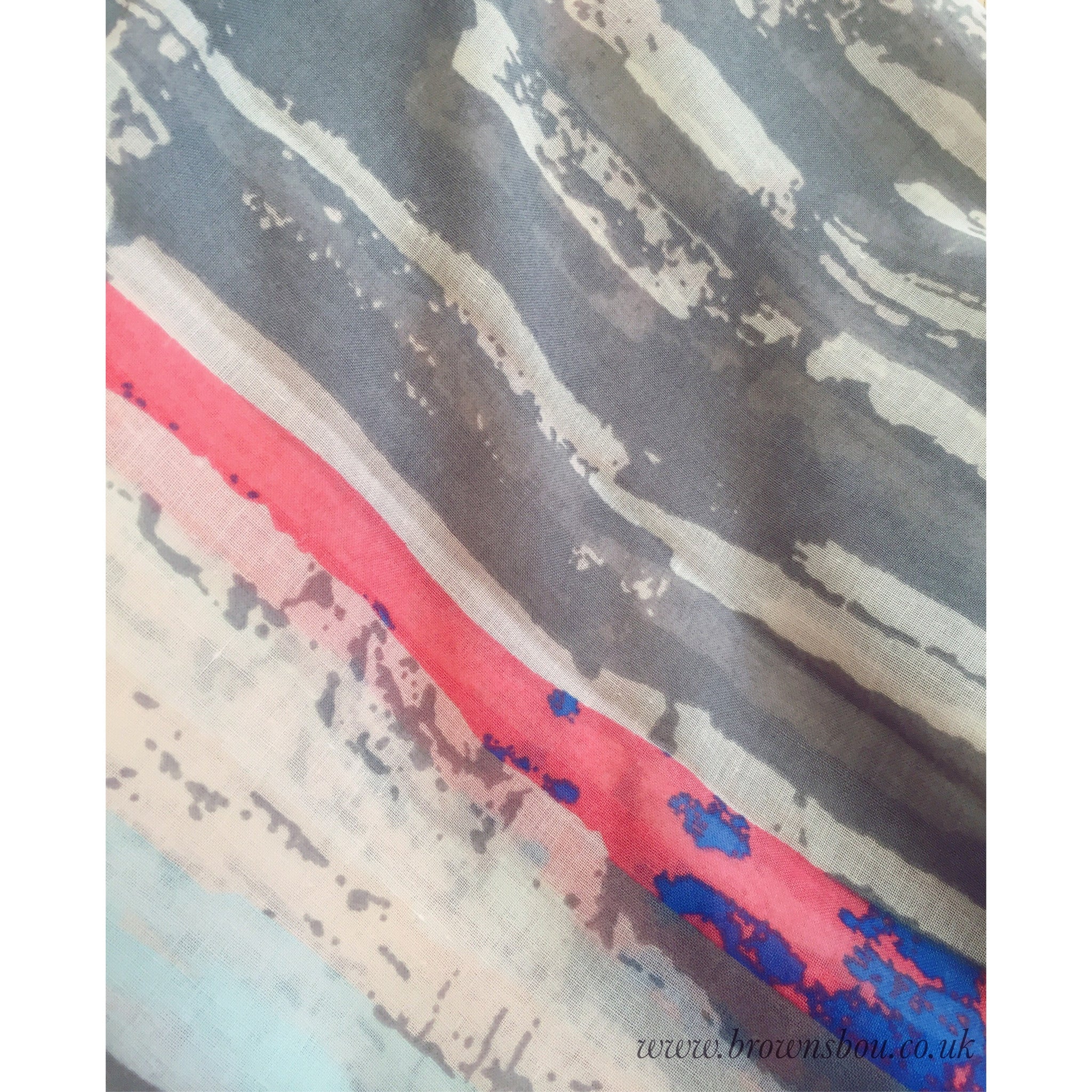 Abstract Scarf - Grey / Pink
